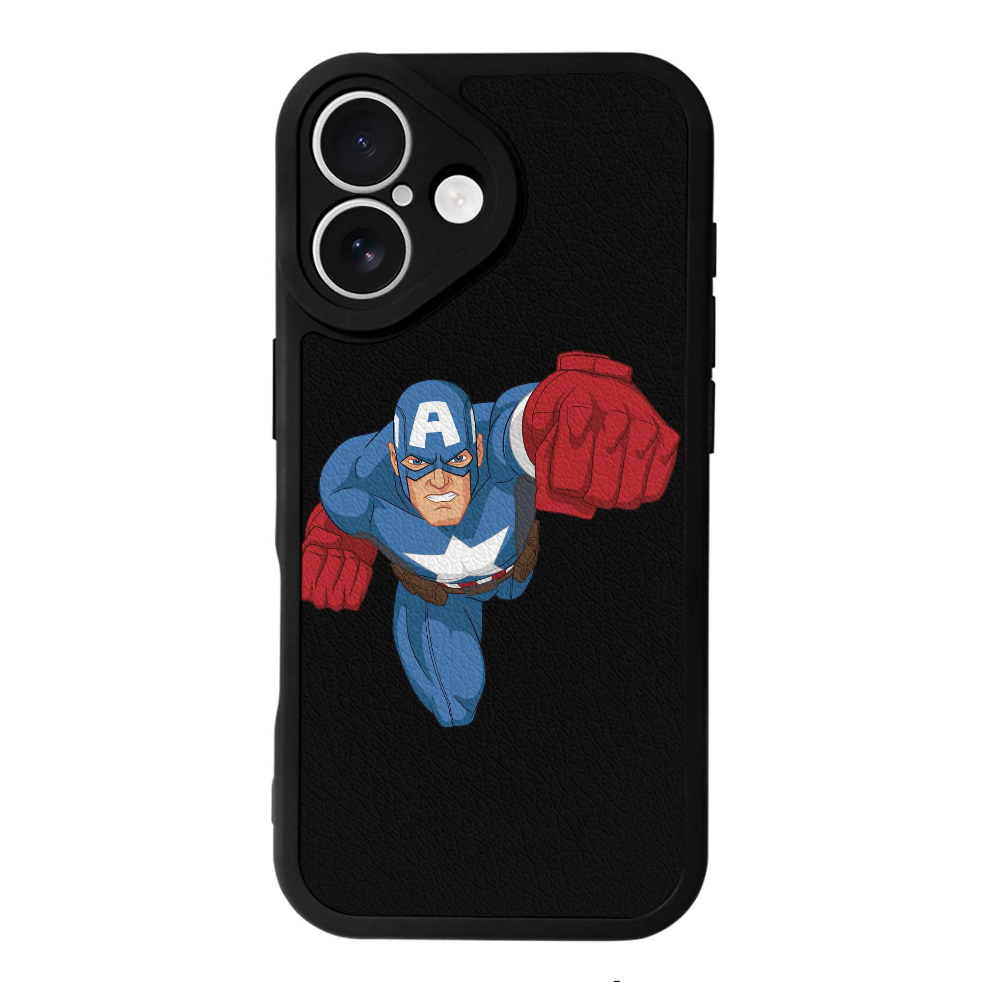 （画像用） アベンジャーズ The Avengers 【iPhone 16シリーズ対応】シリコンスマホケース（レザー調） 材質：シリコン